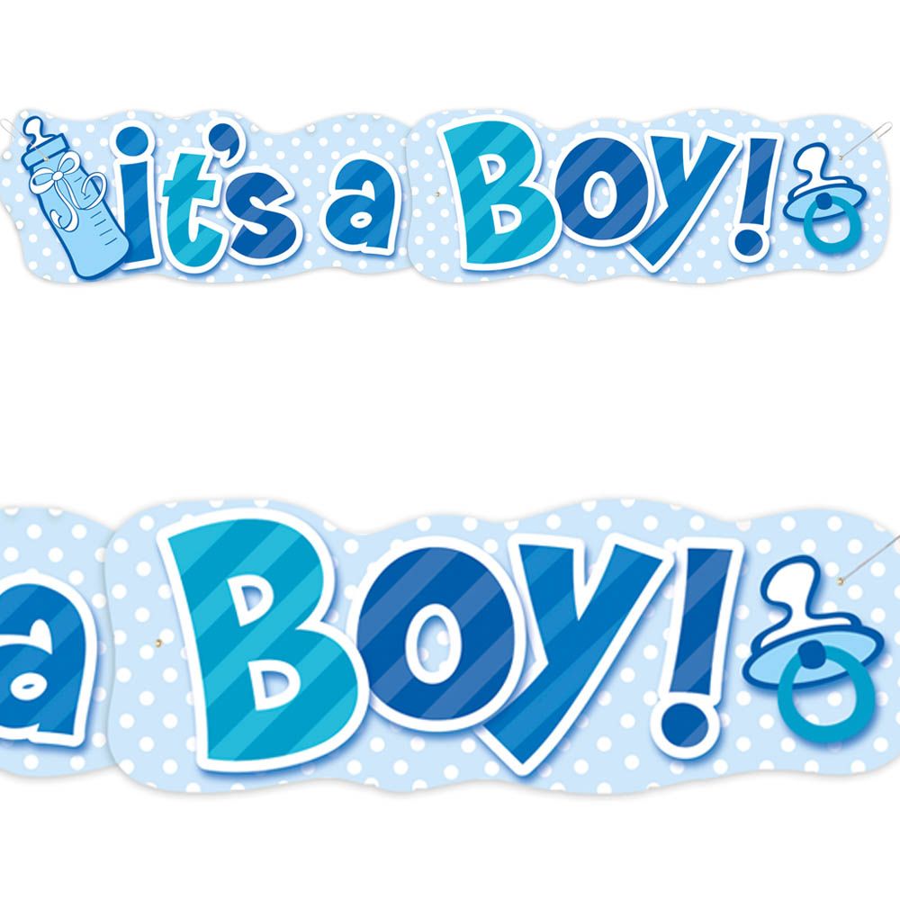4 5ft giant blue it s a boy new baby shower bottle jointed new baby banners